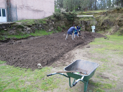 Preparando o terreno onde será a nossa nova horta bio