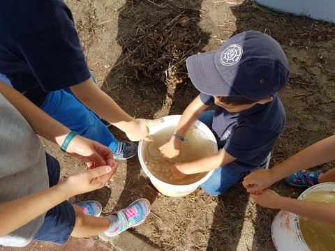 Alunos da pré-escolar e Encarregados de Educação envolvidos no projeto.