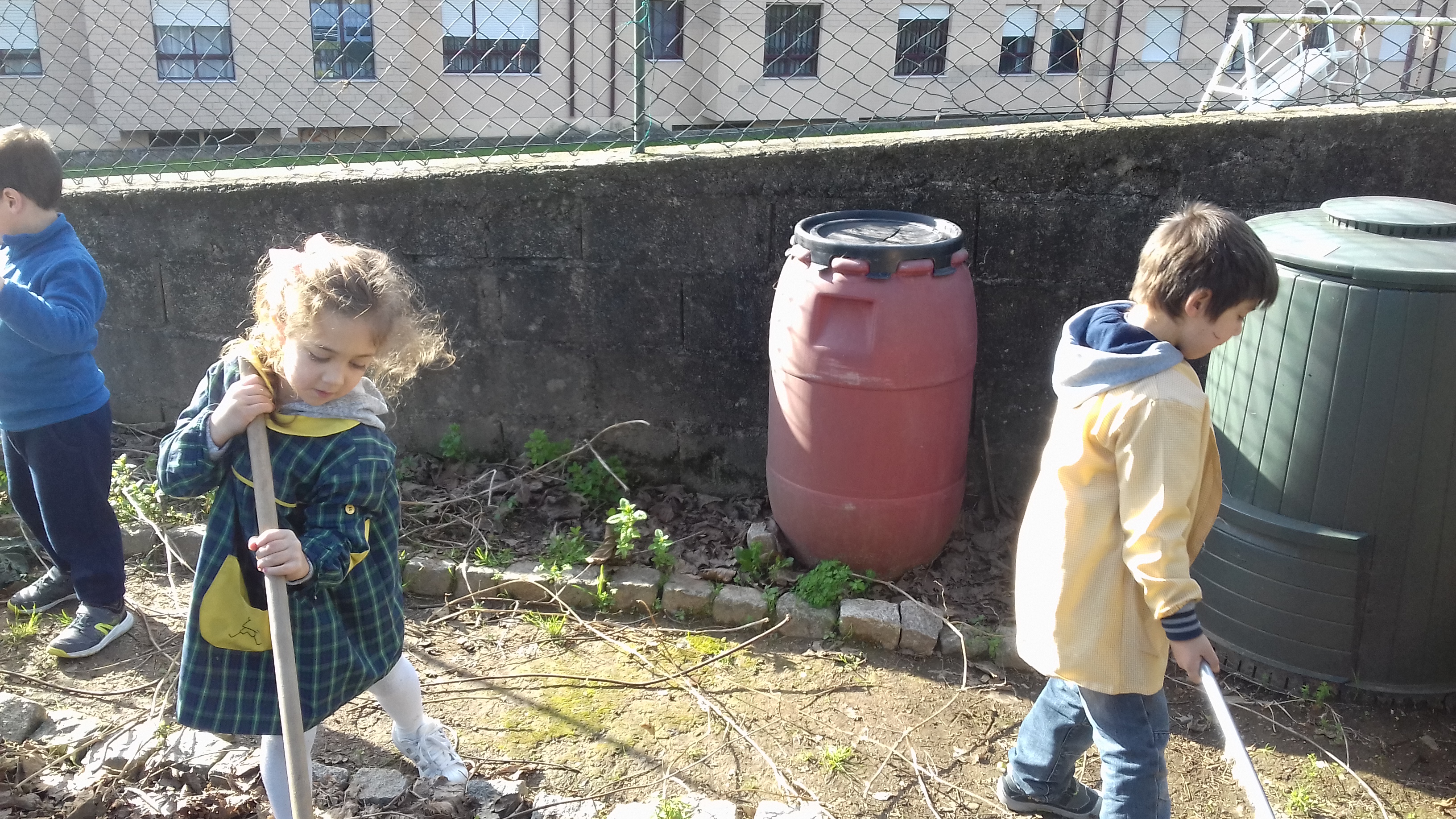Limpar e preparar a terra.