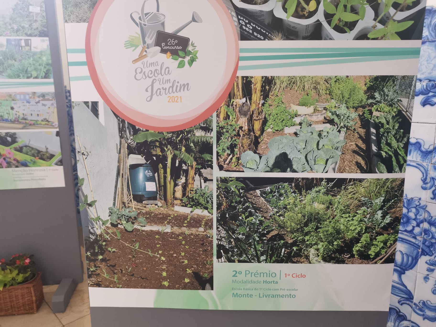 A nossa horta bio foi galardoada com o 2º prémio, no concurso: Uma escola, Um jardim da Câmara Municipal do Funchal