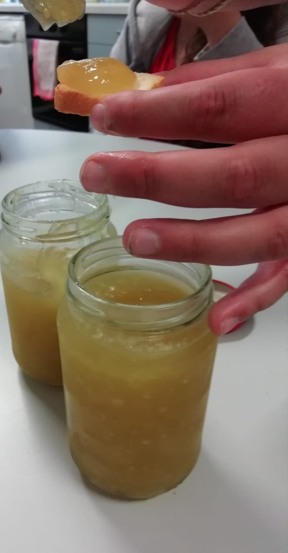 Doce confecionado na cozinha pedagógica, com courgetes da horta.