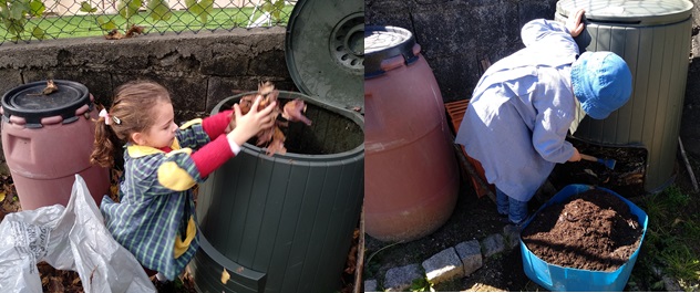 Fazer a compostagem e utilizar o composto orgânico nas sementeiras e plantações.
