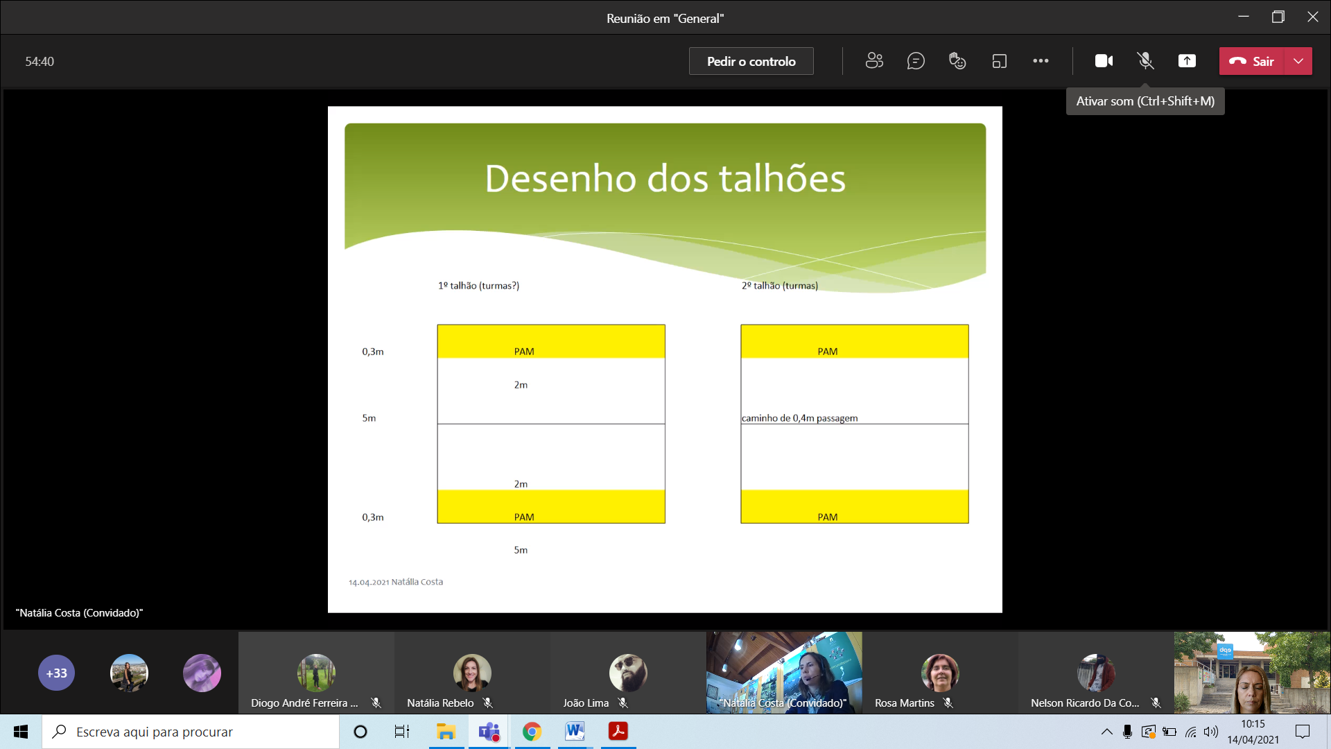 Sessão online de organização do trabalho
