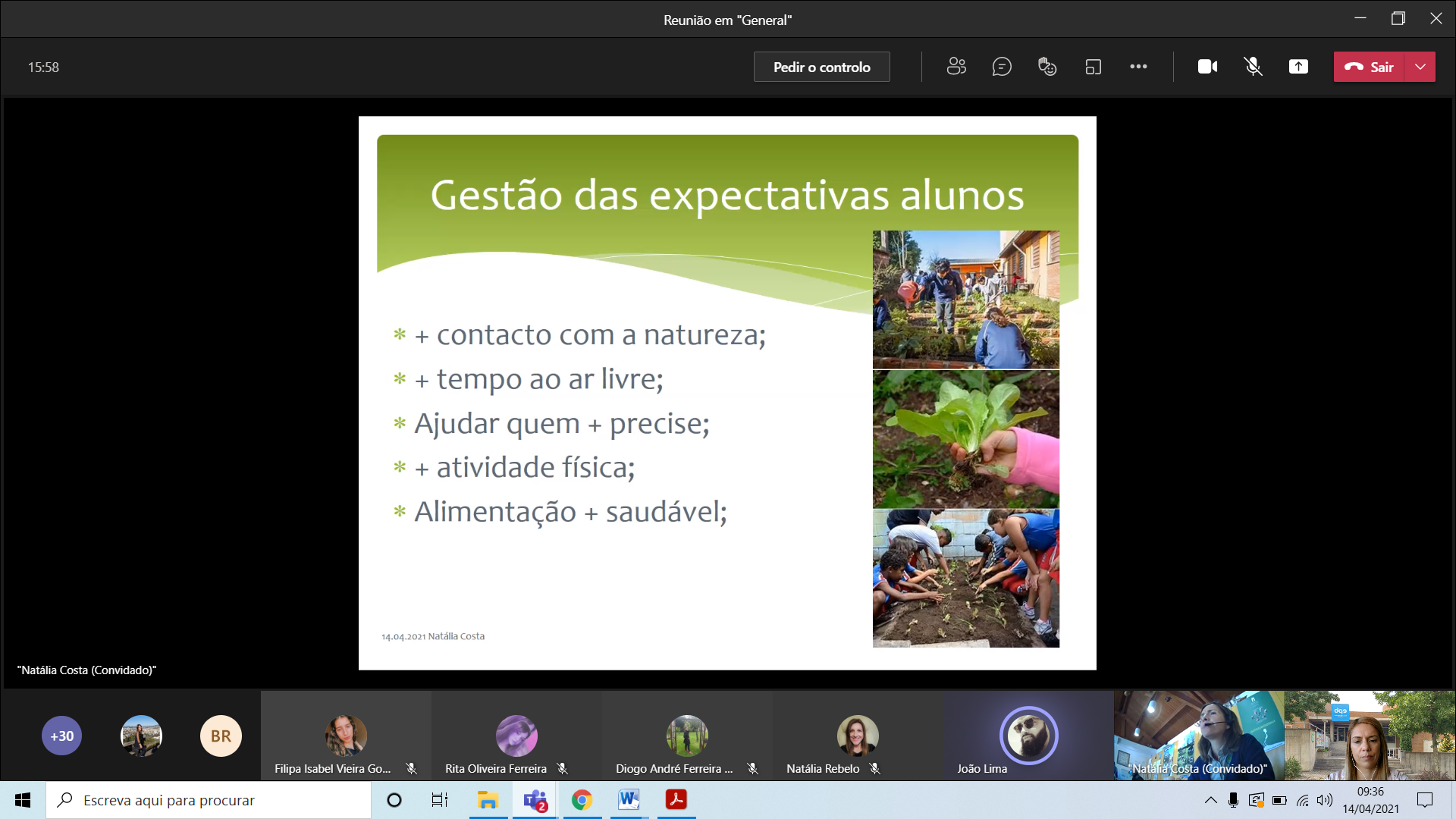 Sessão online de organização do trabalho