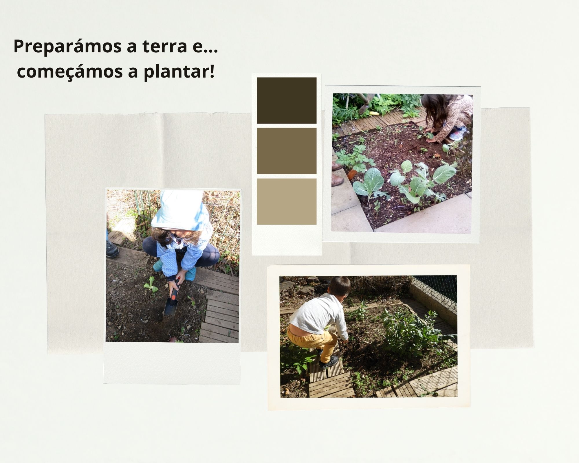AÇÃO NA HORTA

Preparámos a terra e começamos a plantar!