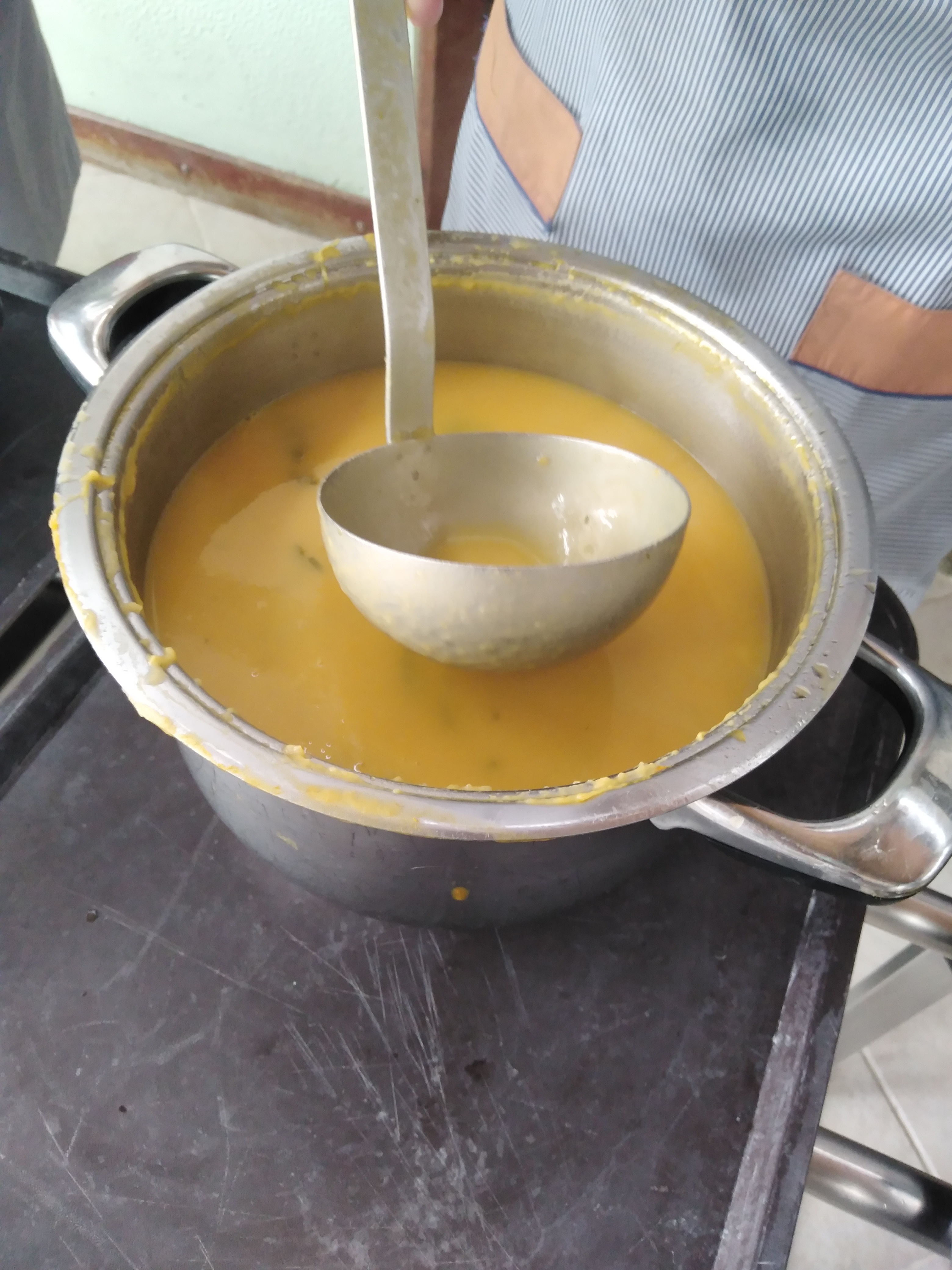 Sopa que foi servida ao almoço