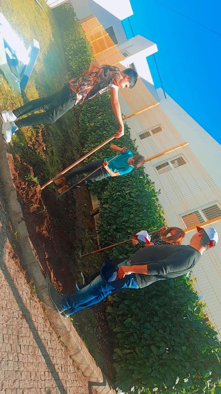 Preparação do terreno para a horta