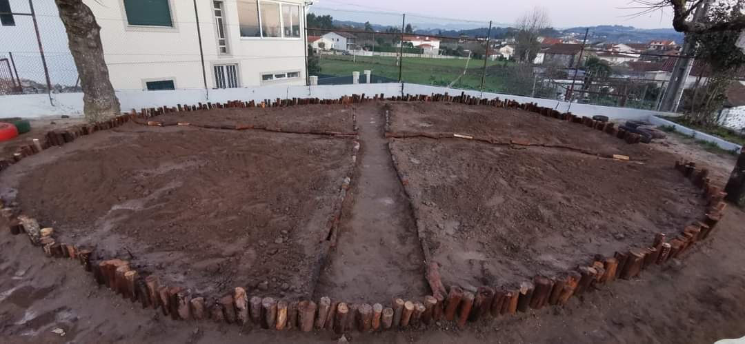 Horta pronta a iniciar o cultivo.