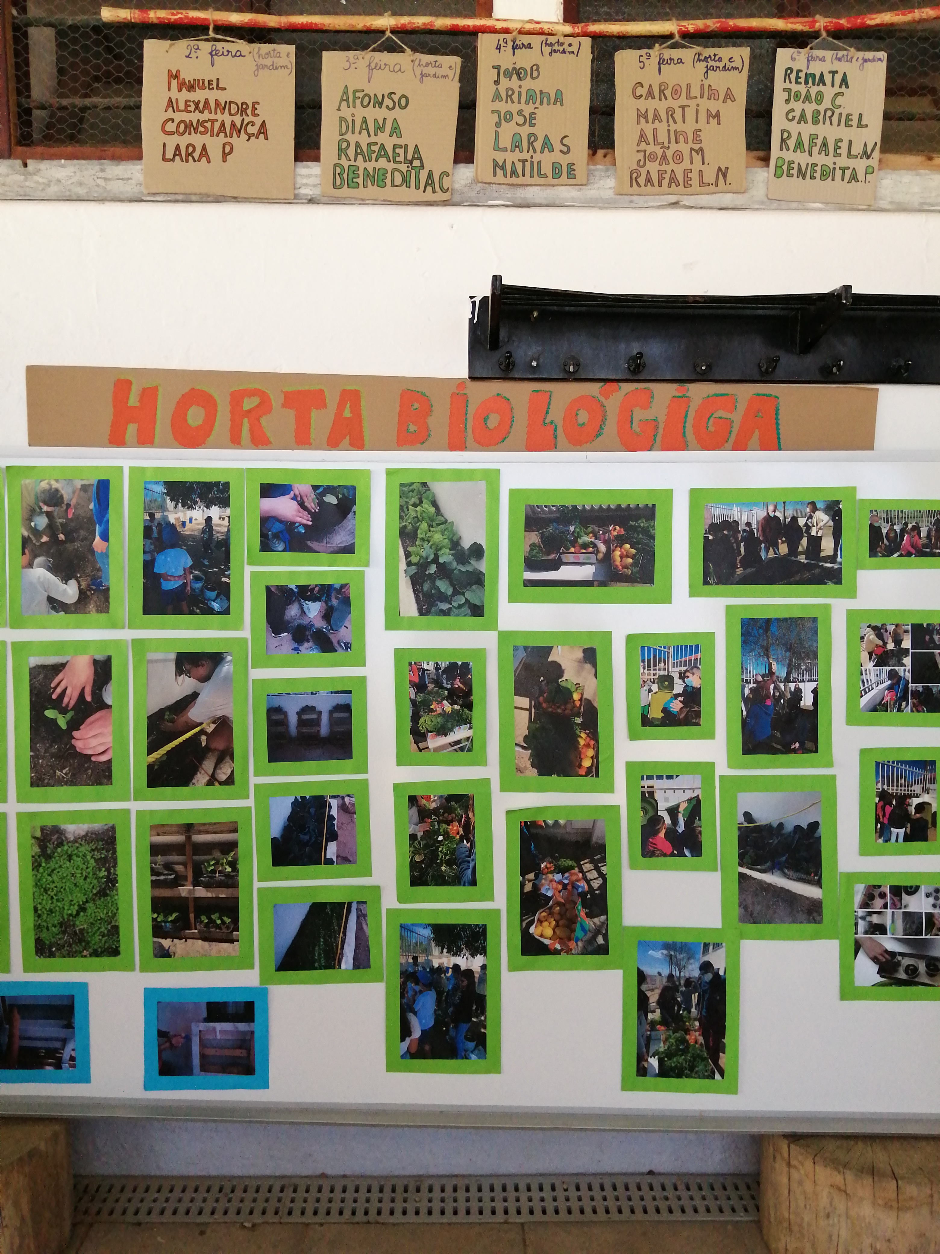 Painel da horta na Exposição Juntos pelo Planeta durante a Semana do Ambiente.