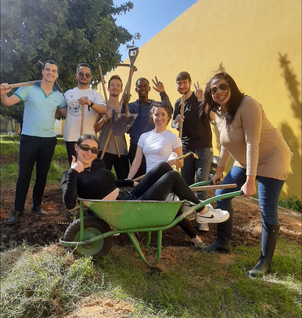 A turma que ficou com o projeto Horta-bio neste ano letivo: turma de Gestão e Produção de Cozinha 1º ano