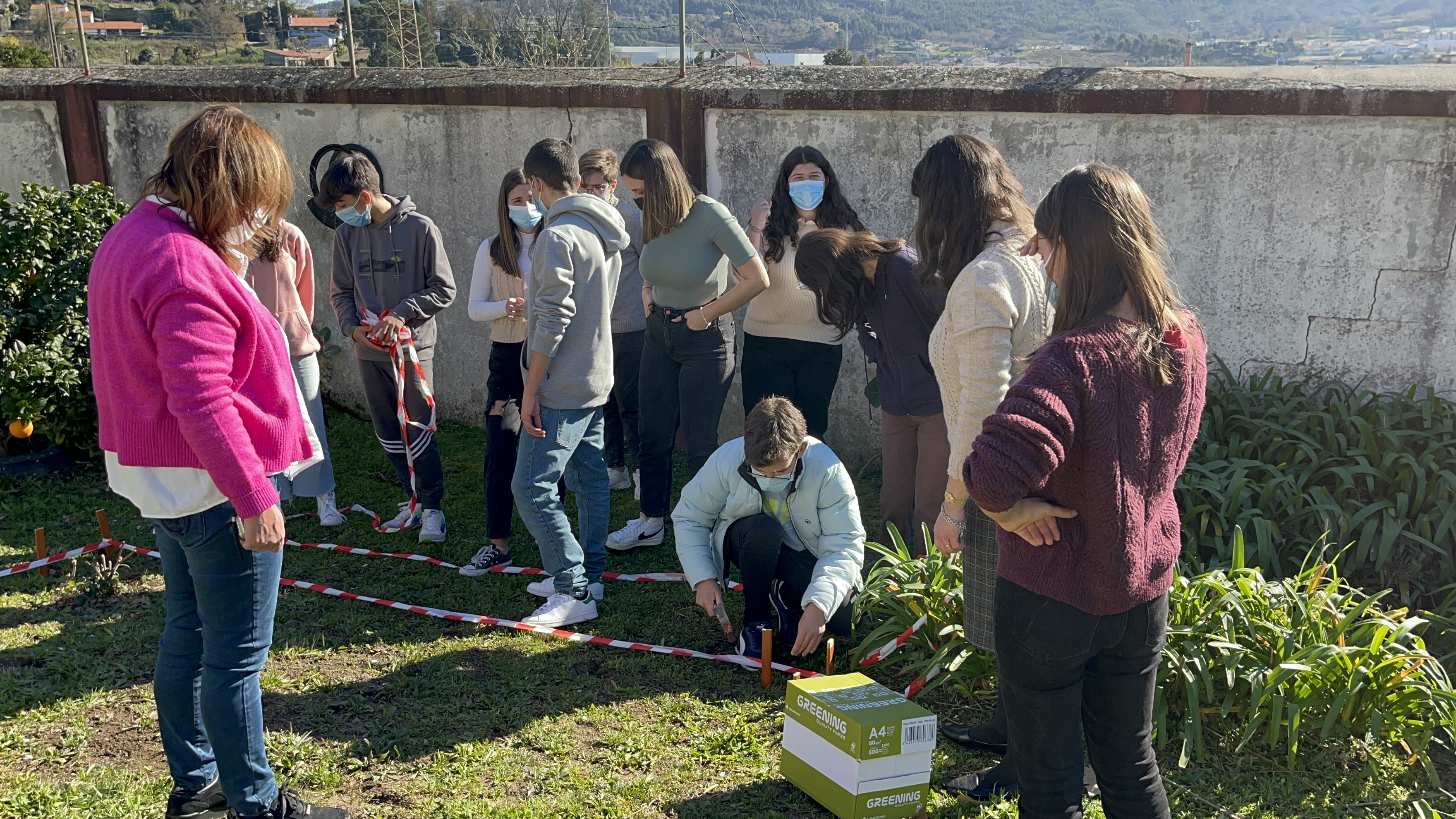 Delimitação do terreno da horta bio.