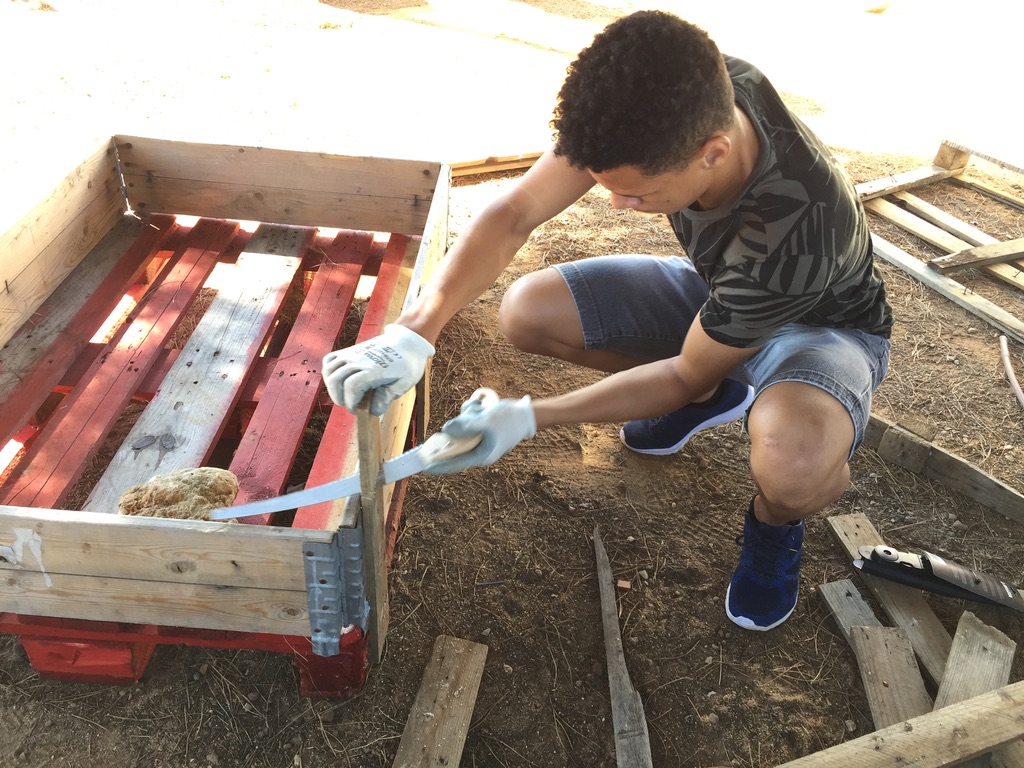 Construção das mini-hortas