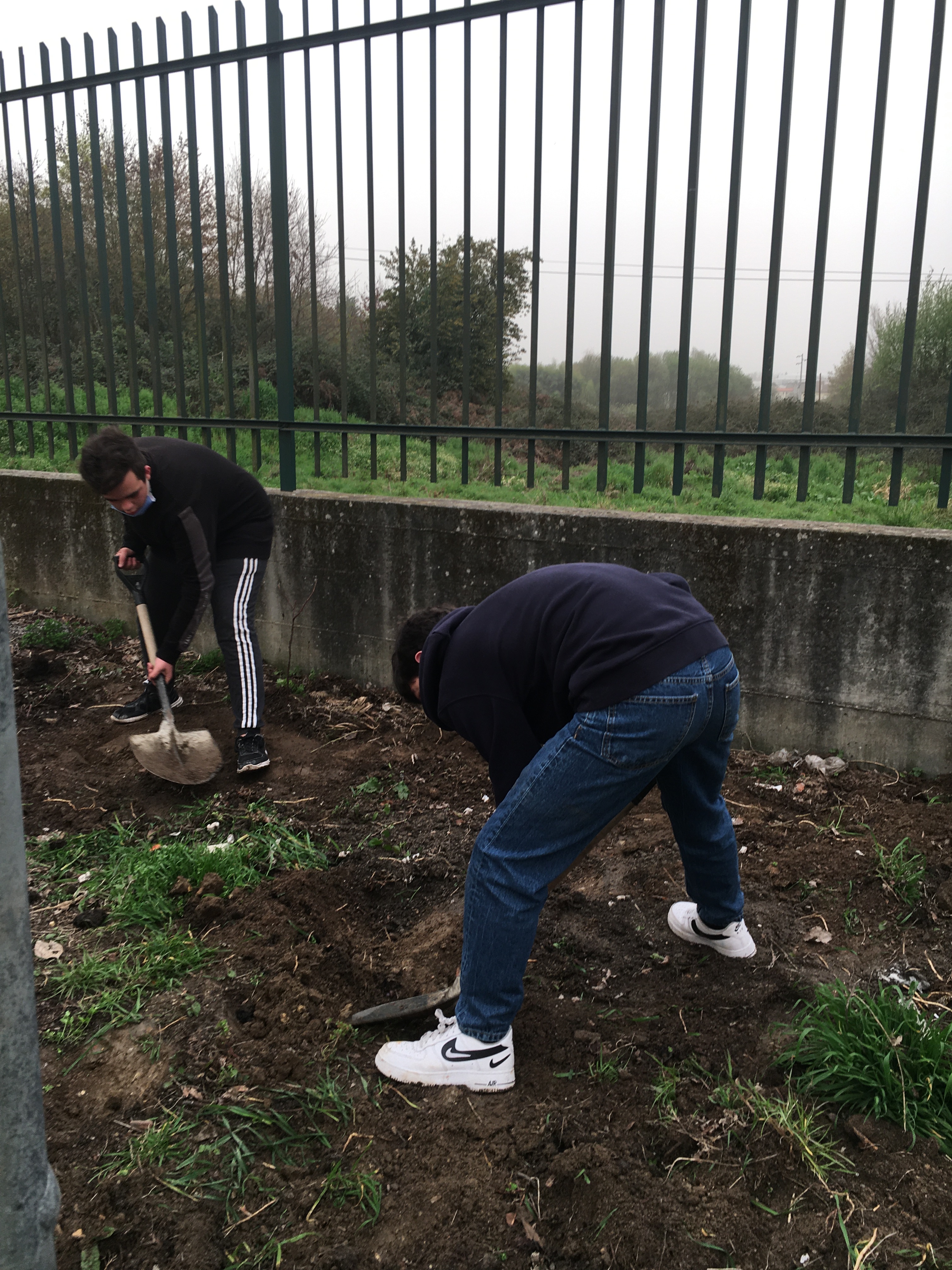 Preparação do terreno para a espiral de aromáticas.1
