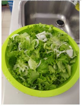 Produto Final - 
Salada de alface e cebola