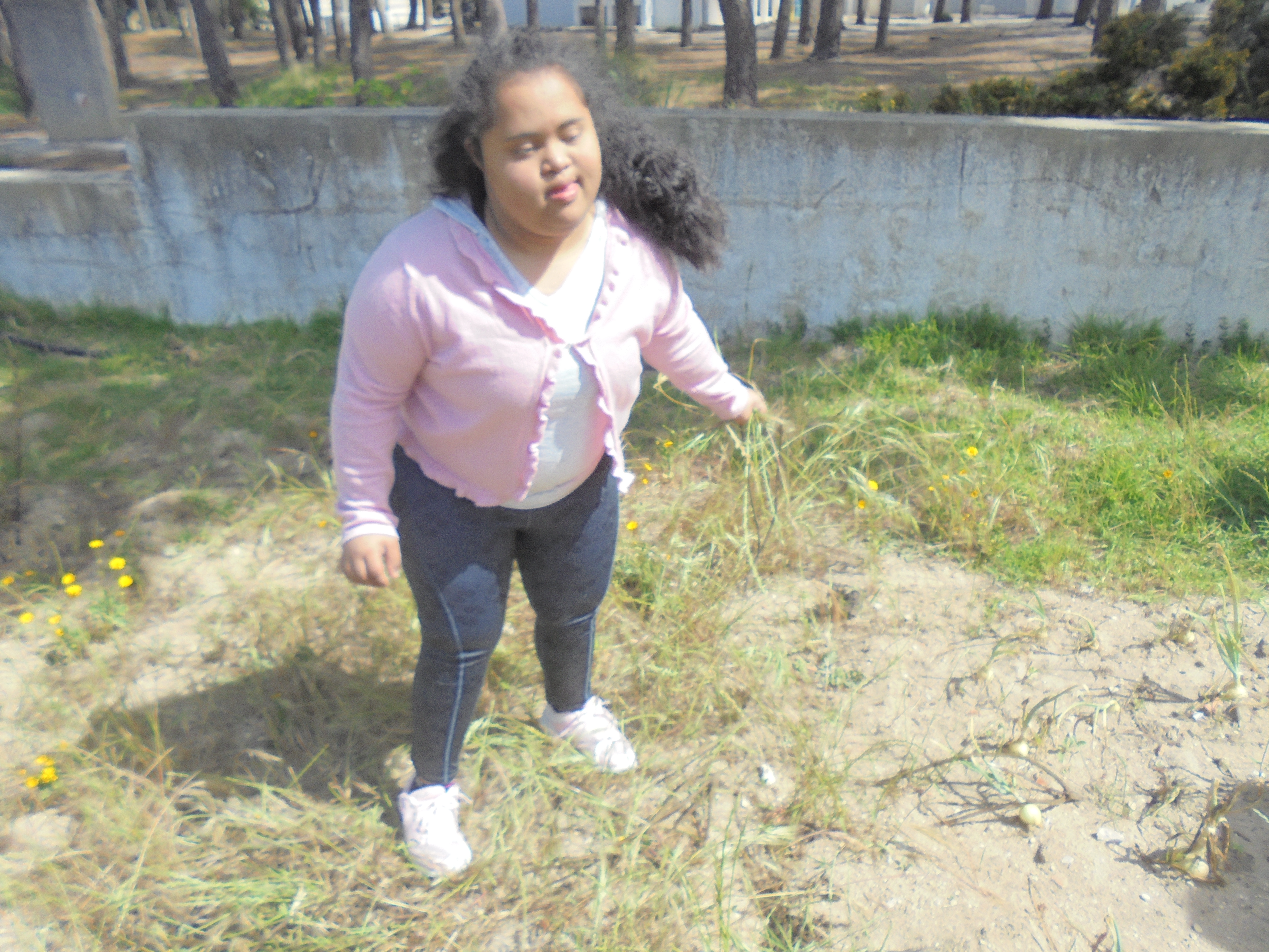 Participação de alunos com caracteristicas específicas no trabalho da horta.