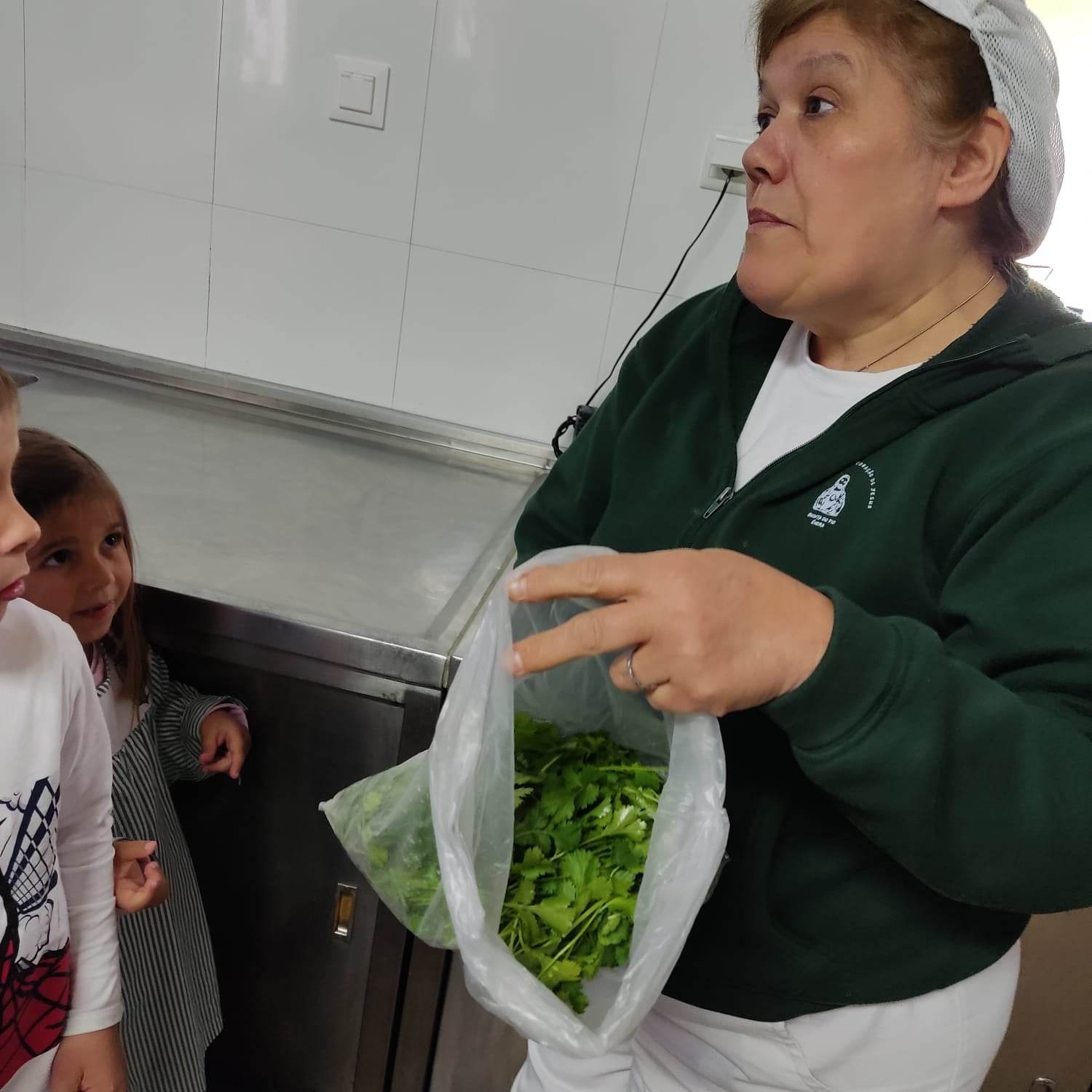 A cozinheira e os vegetais