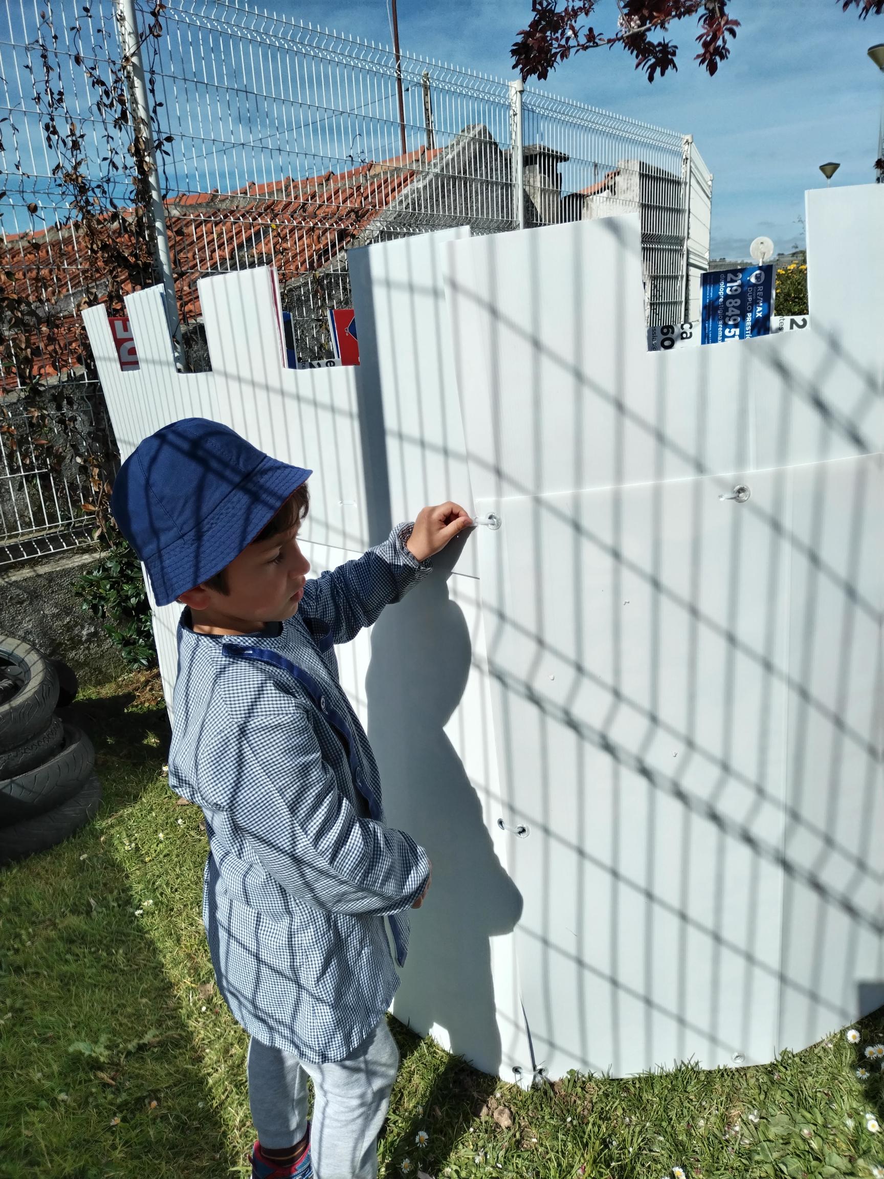 Horta geométrica, com vasos