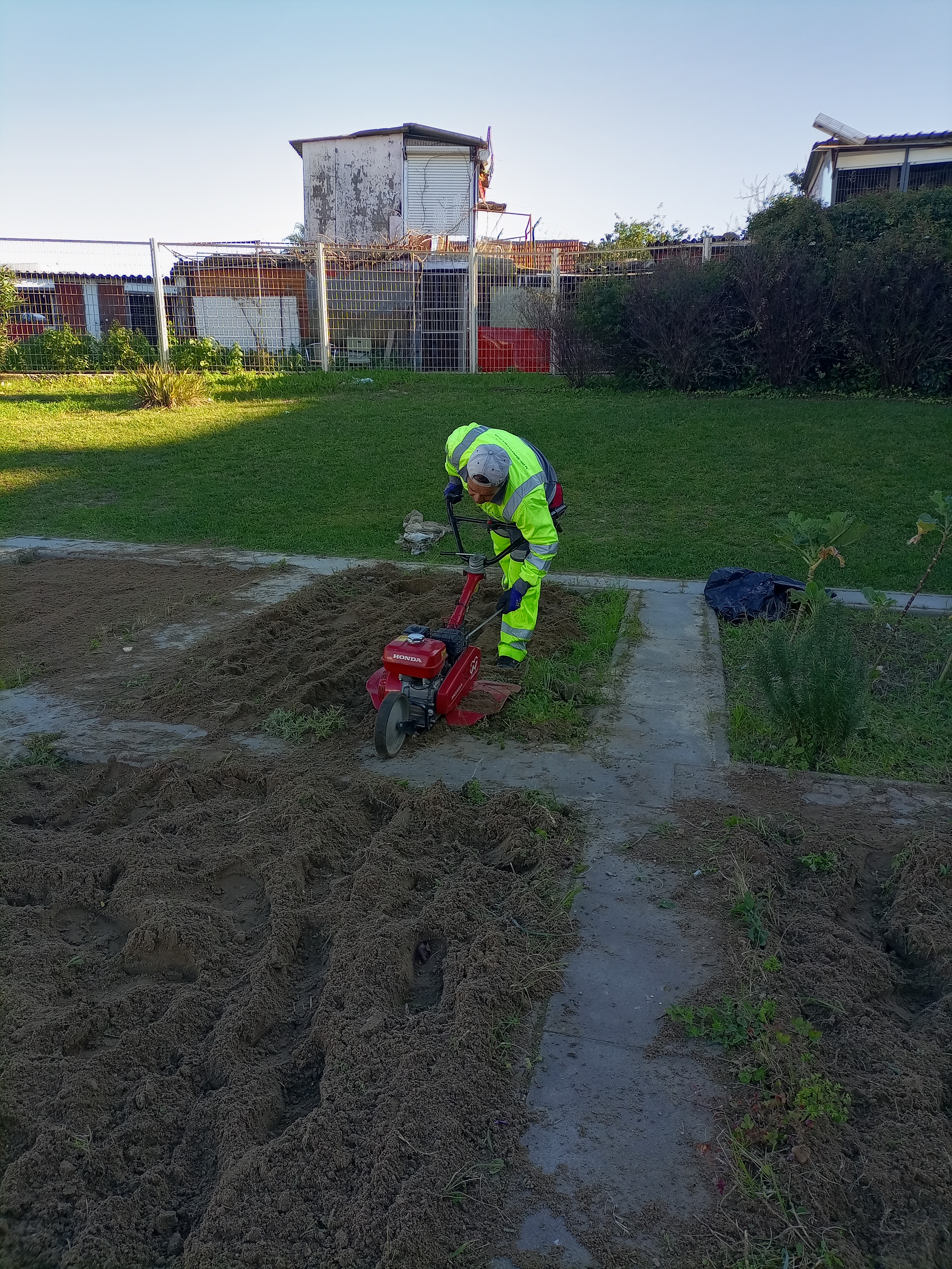 A Câmara Municipal do Barreiro ,como  parceiro veio com os seus funcionários  fazer o processamento do arejamento do solo.