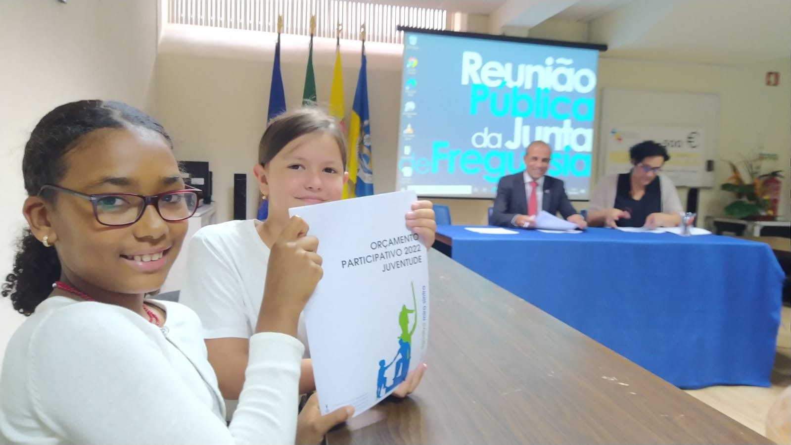 Reunião com  a Junta de Freguesia - preparação para as obras de requalificação da Horta da Escola.