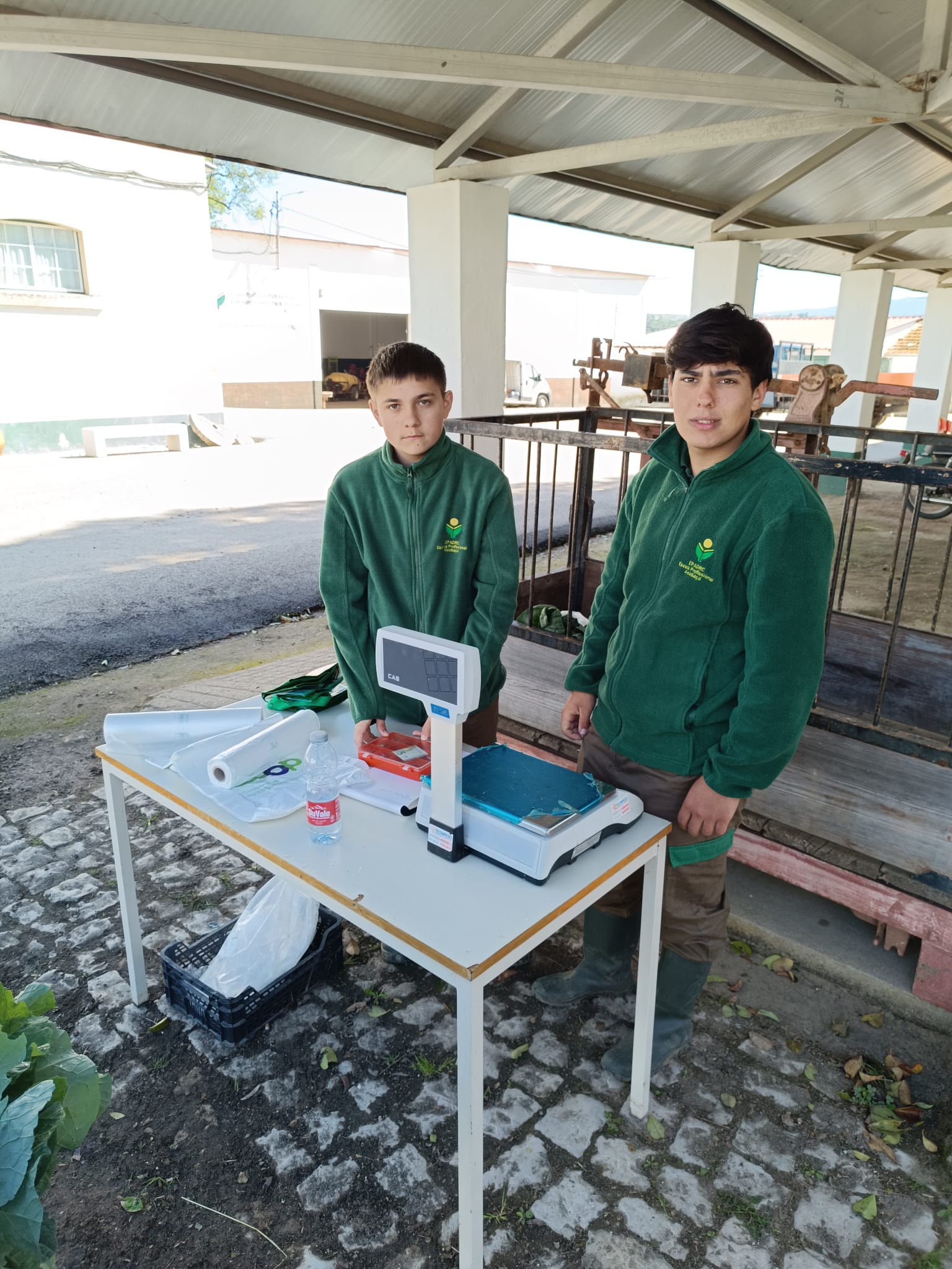 Os alunos vendem os produtos cultivados à comunidade escolar.