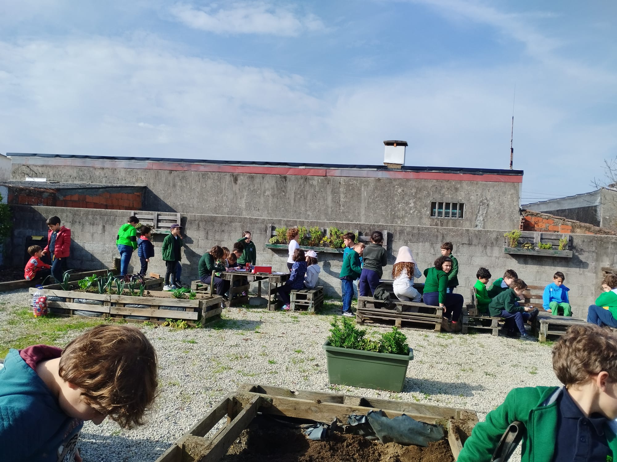Apresentação do espaço da Horta a todos os alunos.