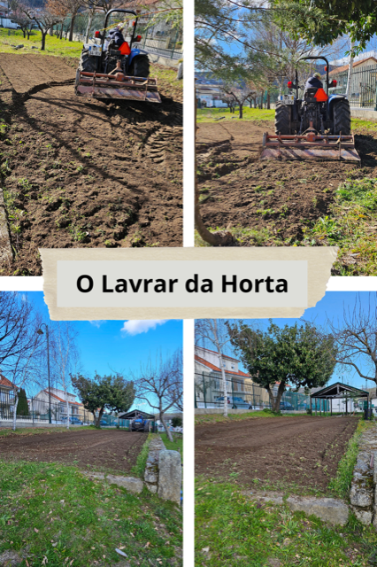 O lavrar da horta.