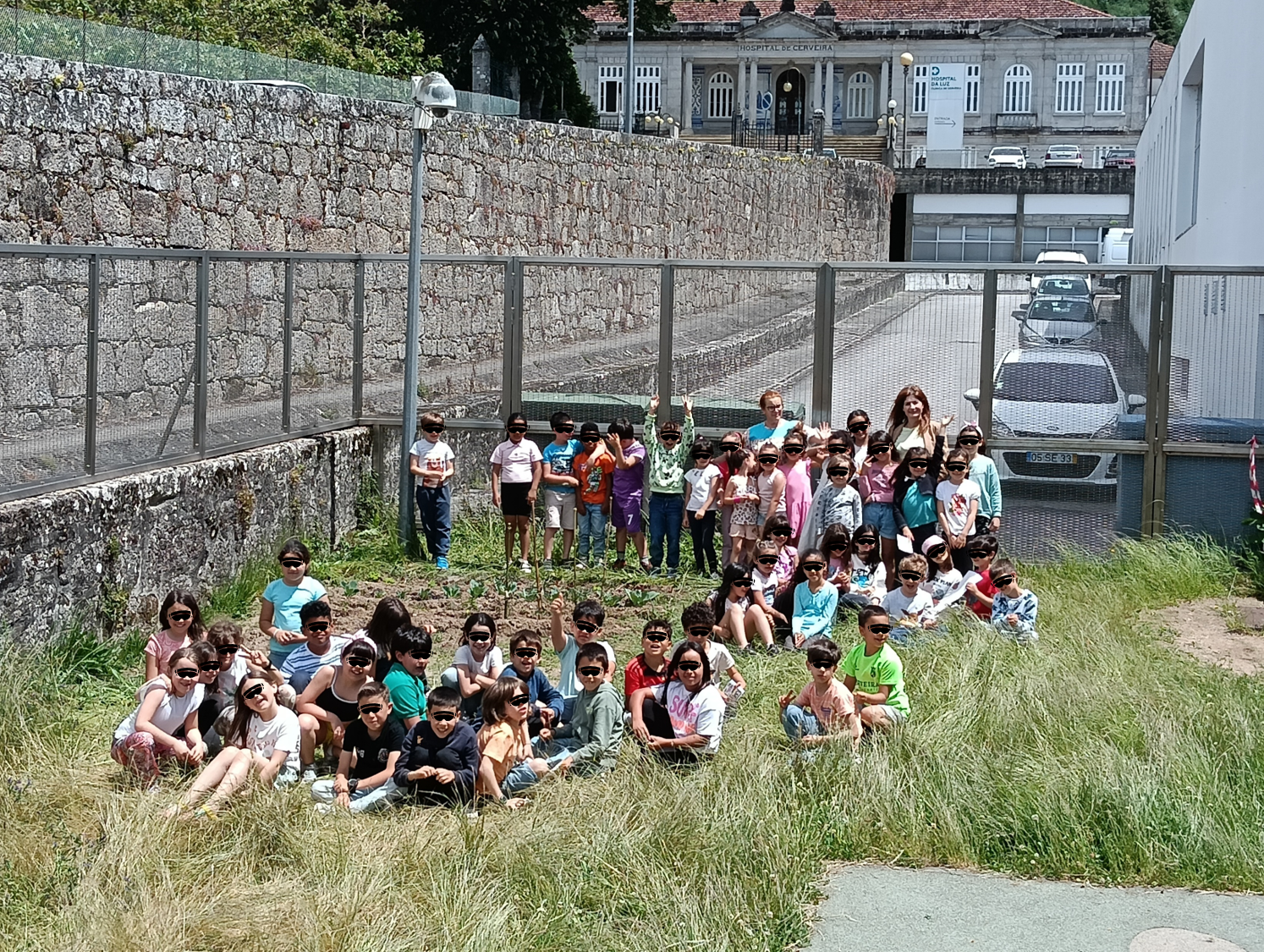 Aula na horta.