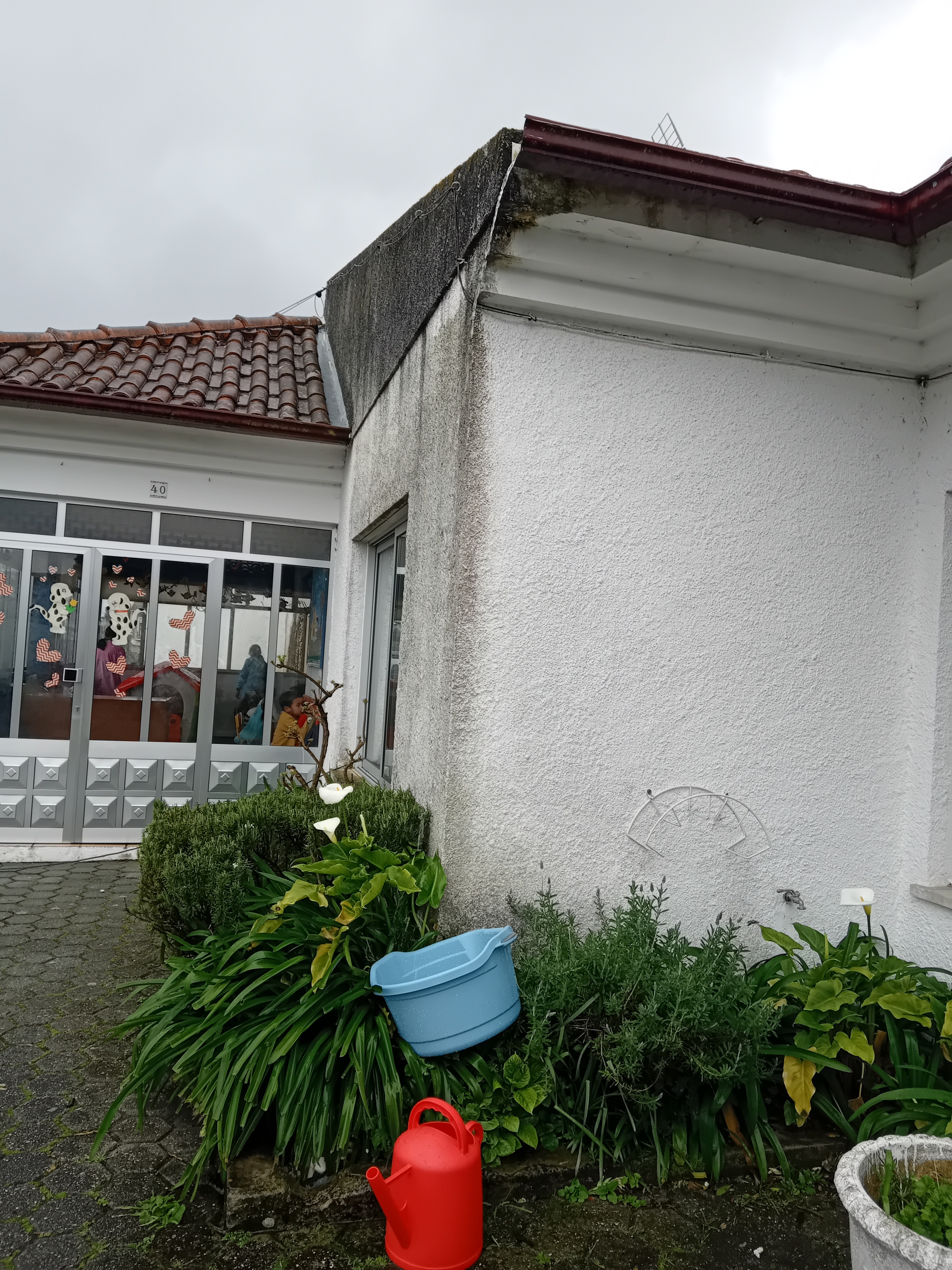 aproveitamento da água da chuva para a rega da horta
