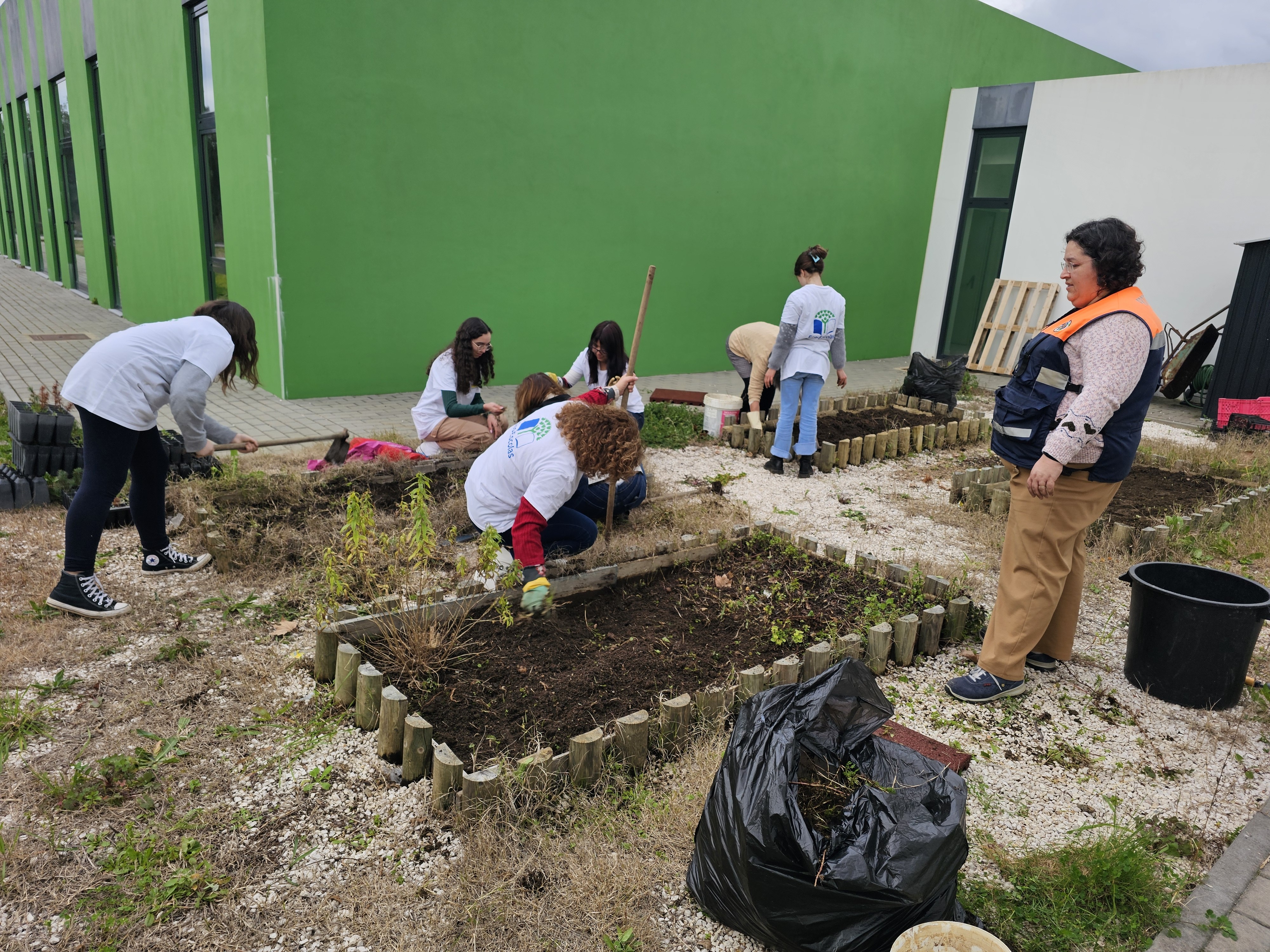 Preparação da terra para sementeira e plantaçáo - Conselho Eco-Escola