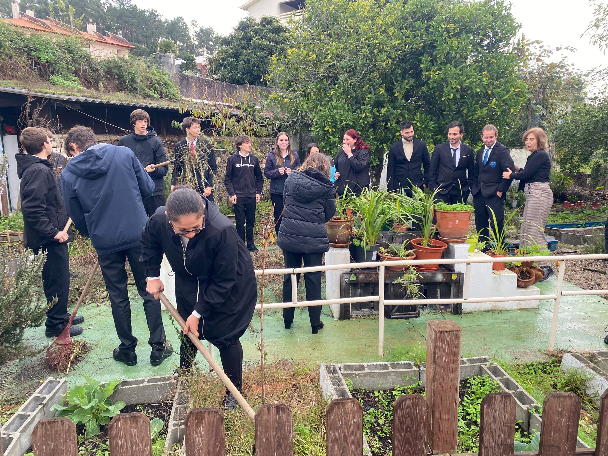 Primeiras intervenções no espaço da horta.
No início do inverno não fizemos grandes intervenções. Apenas alguns trabalhos de sensibilização e manutenção. Decidiu-se esperar pelo fim do inverno para intervir.