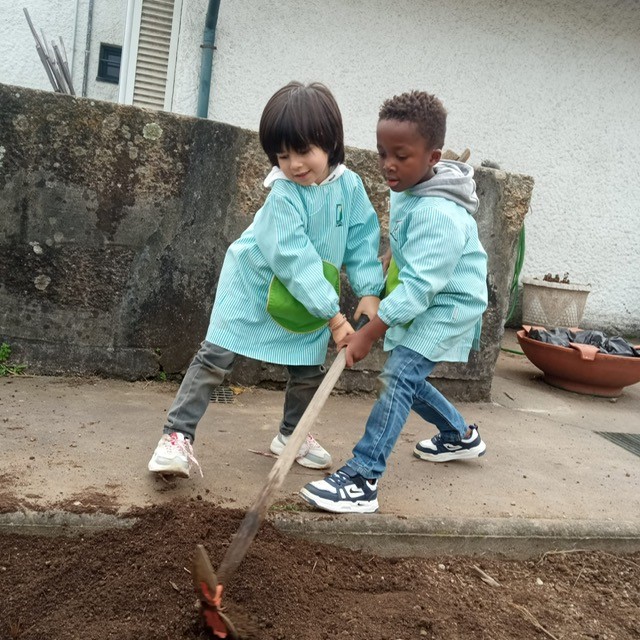 Preparação da terra (tirar ervas, cavar a terra)