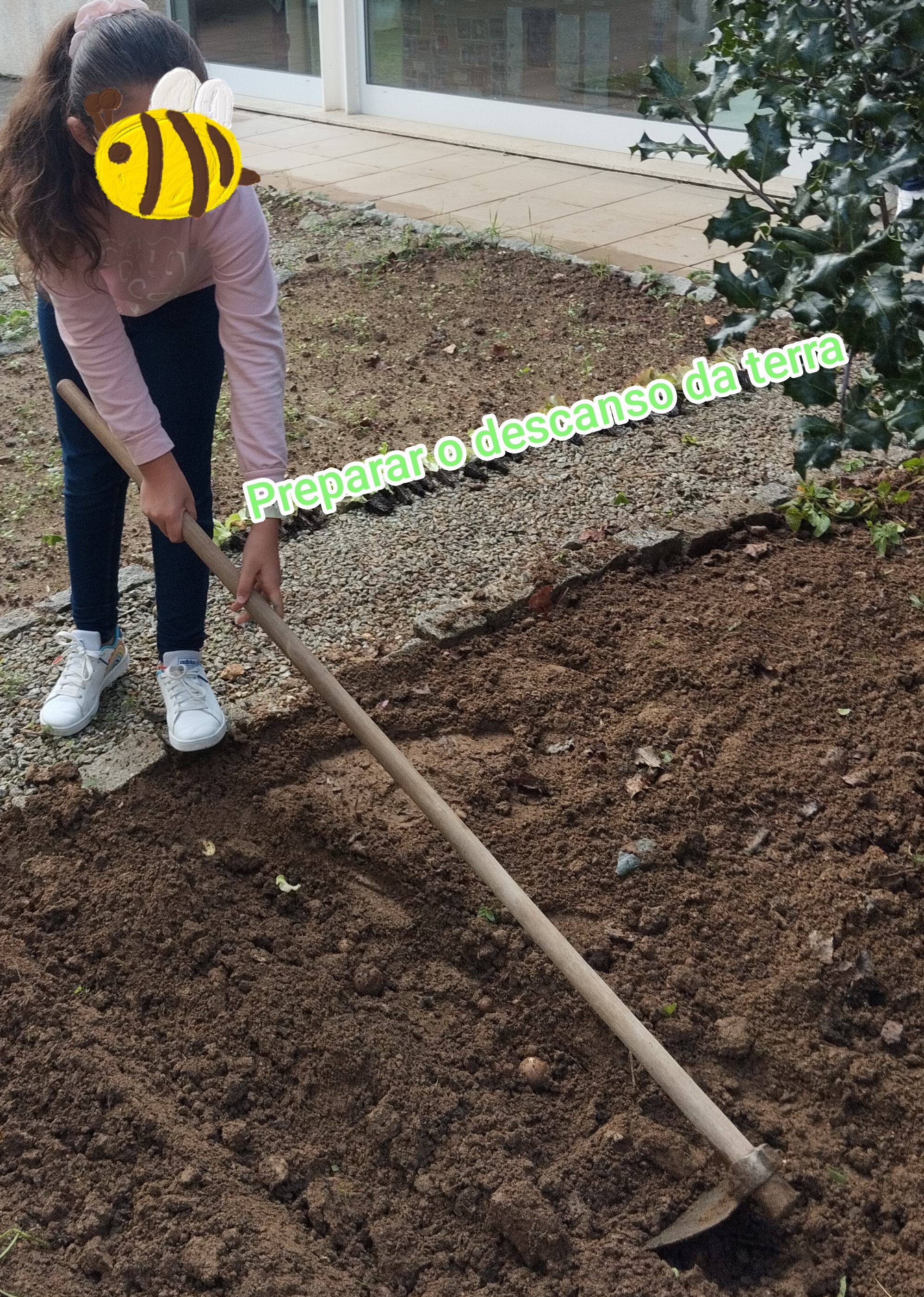 A cavar a terra para a preparar para receber novas sementeiras.