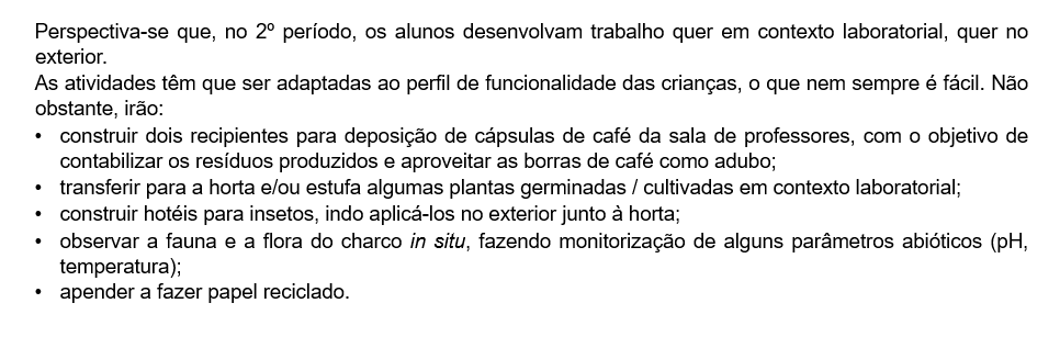 Preparação e escolha de sementes com alguns alunos do clube