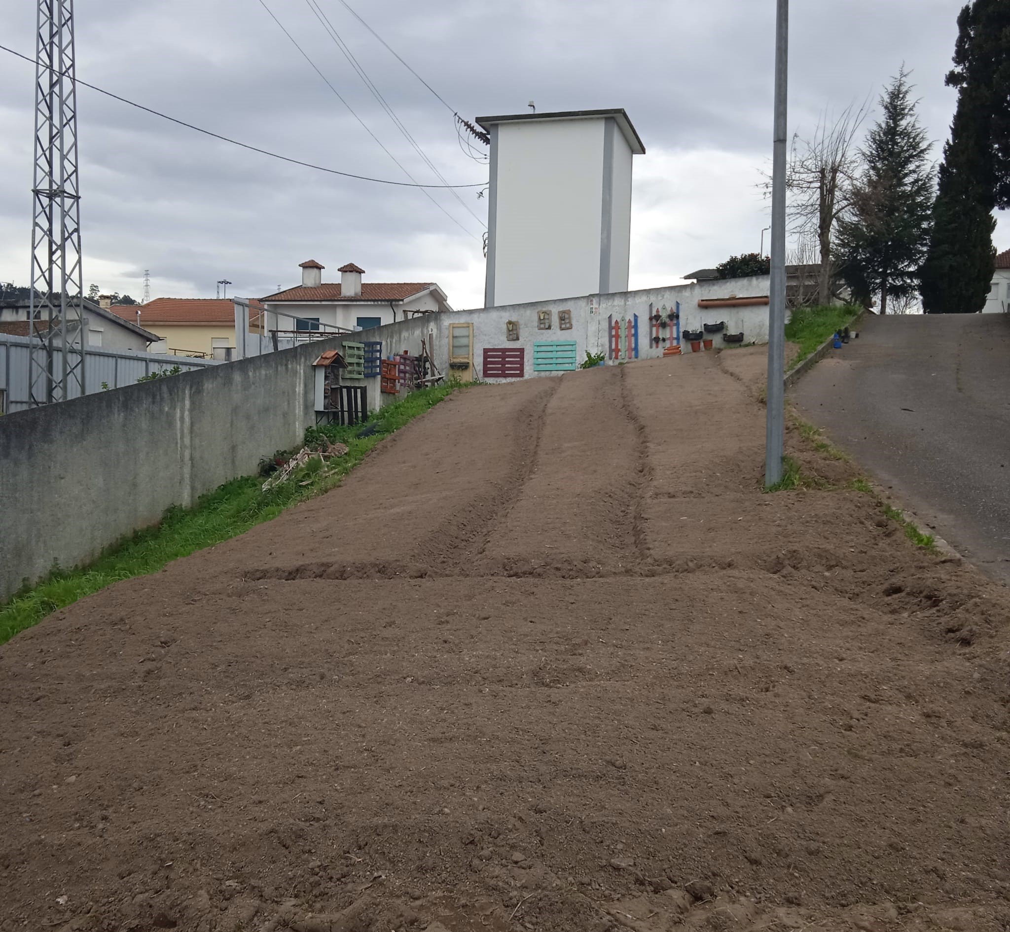horta fresada por um dos Encarreagdos de Educação