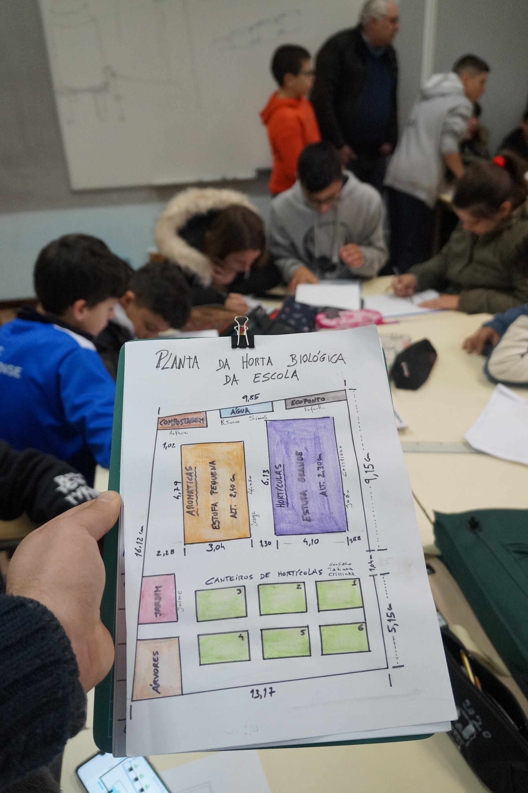 Projeto e planificação da horta.