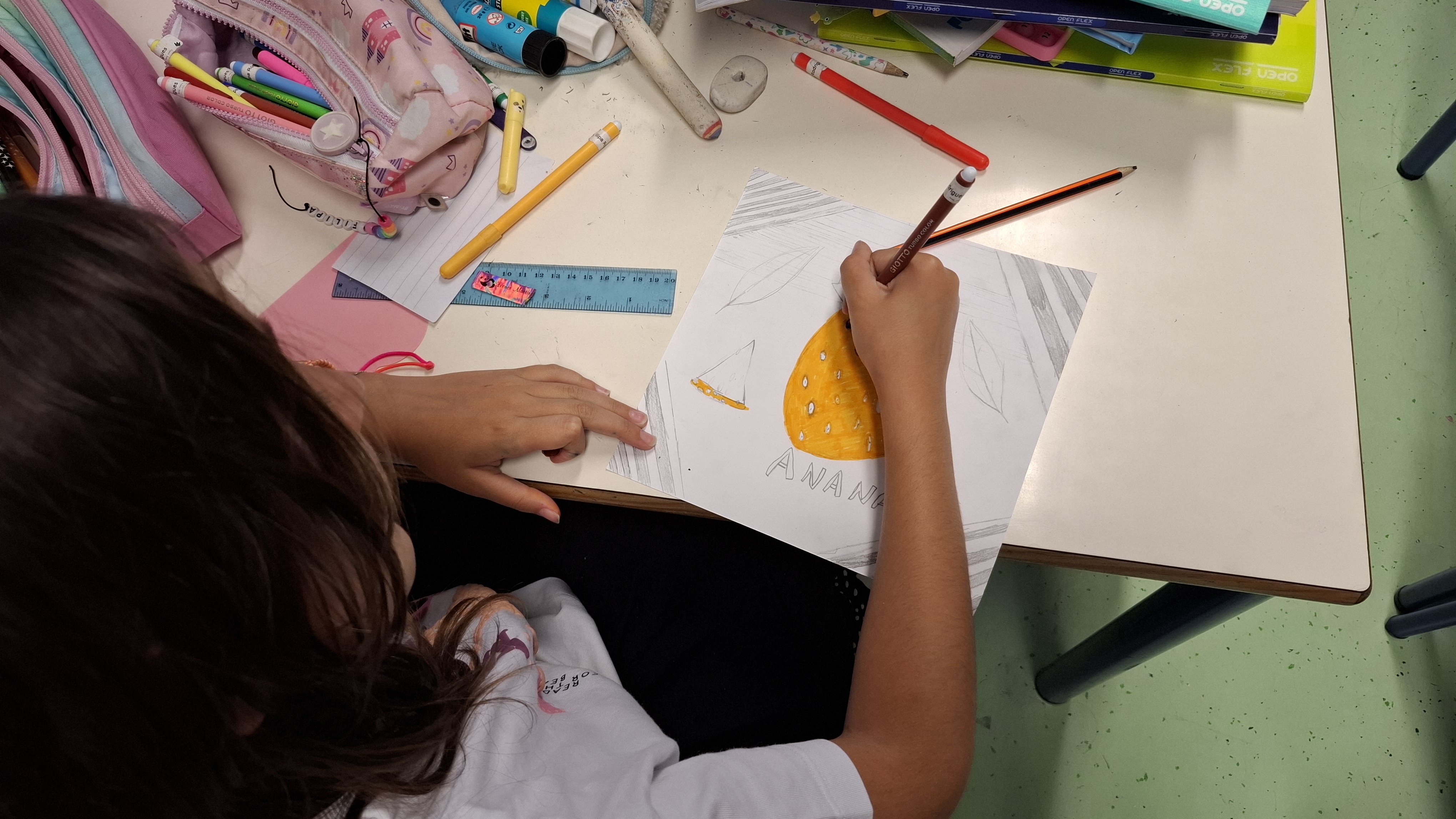 Realização do projeto em sala de aula.