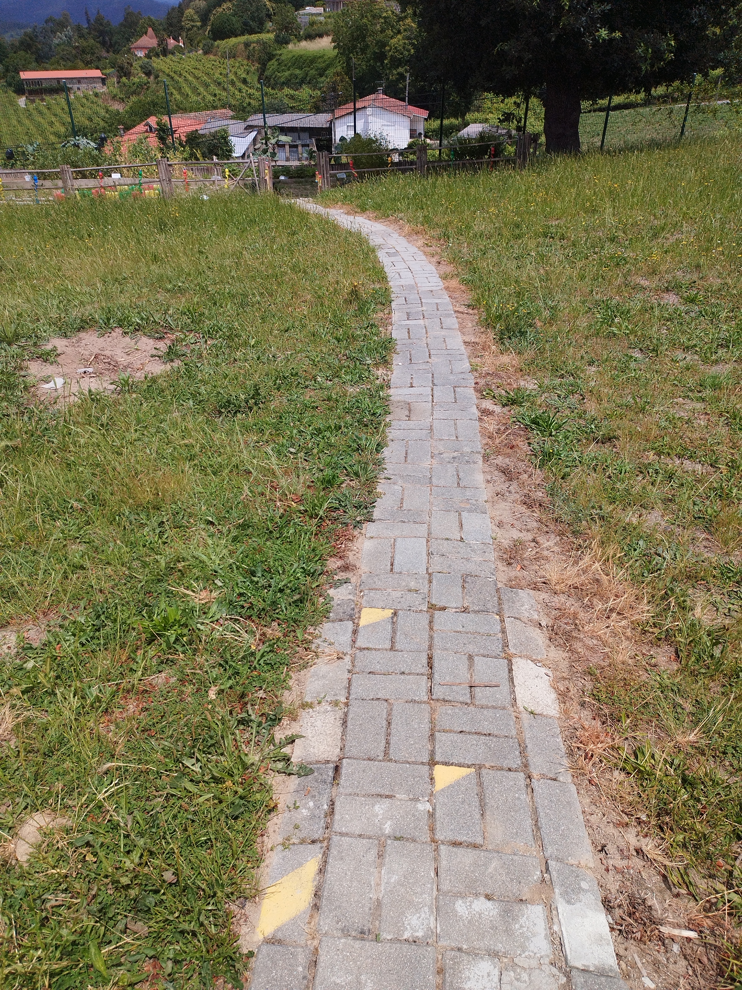 Como era o caminho até à horta.