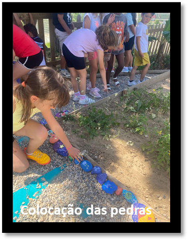 Colocação das pedras