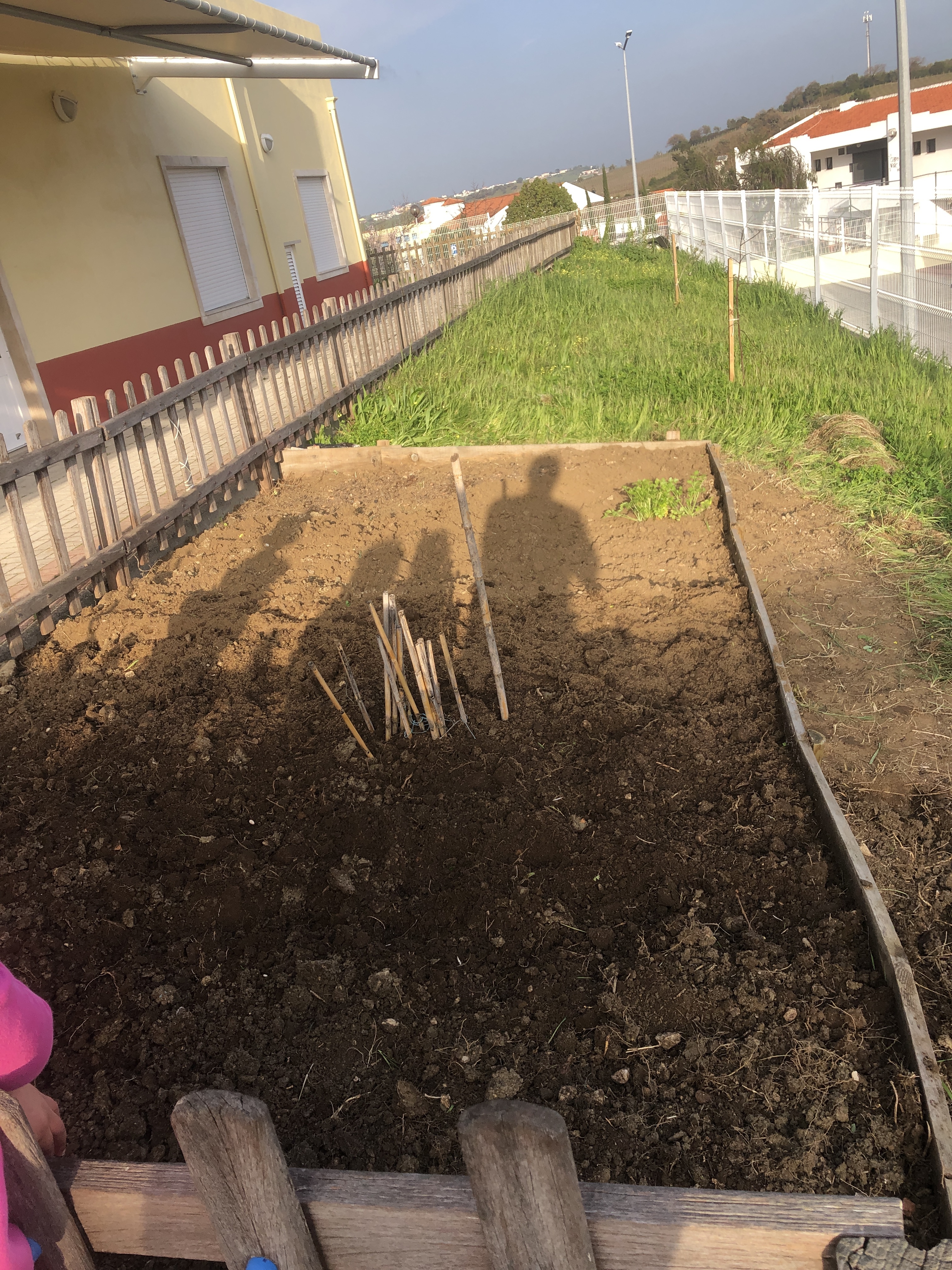 Preparação do espaço da horta