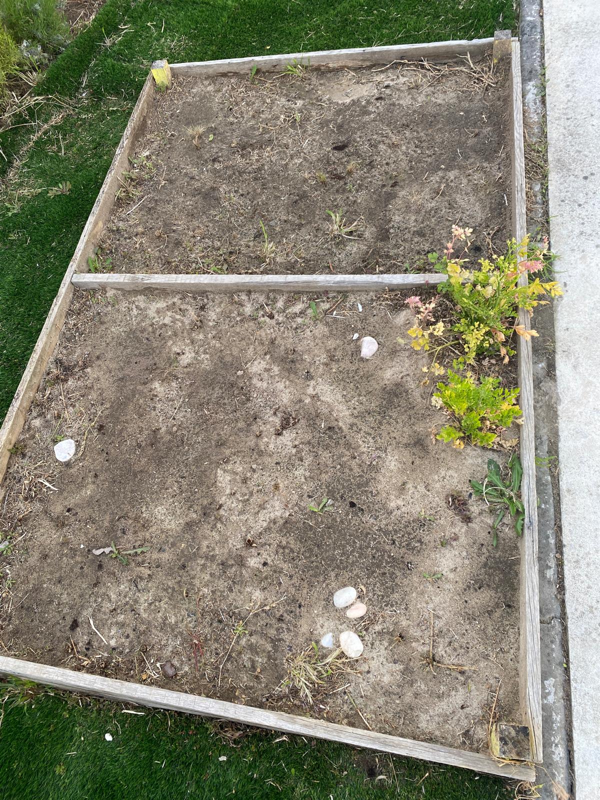 Horta em pausa, ou seja antes de se realizarem as sementeiras e plantações.