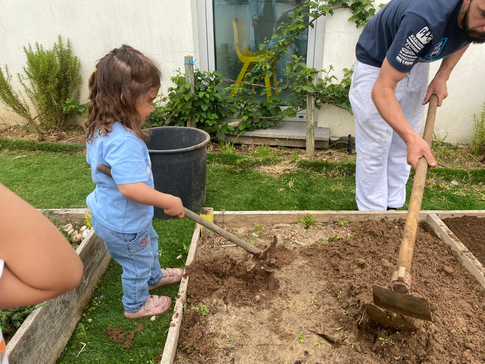 Preparação e enriquecimento da terra com húmus com o apoio dos pais/encarregados de educação.