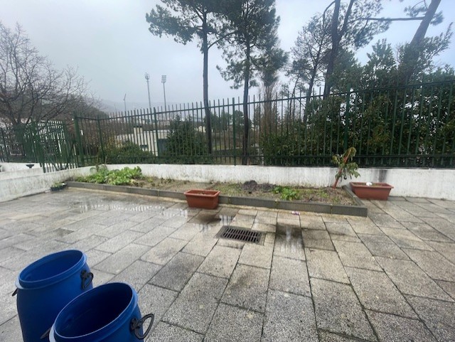 A horta neste momento está alagada devido ao mau tempo.