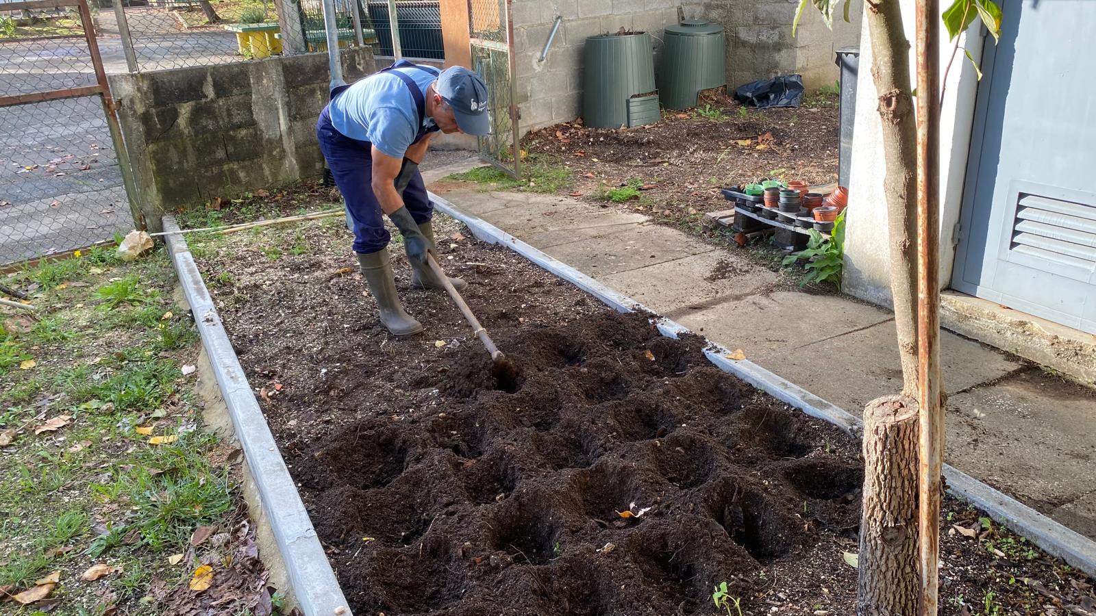 Preparar a terra para as sementes/plantações.