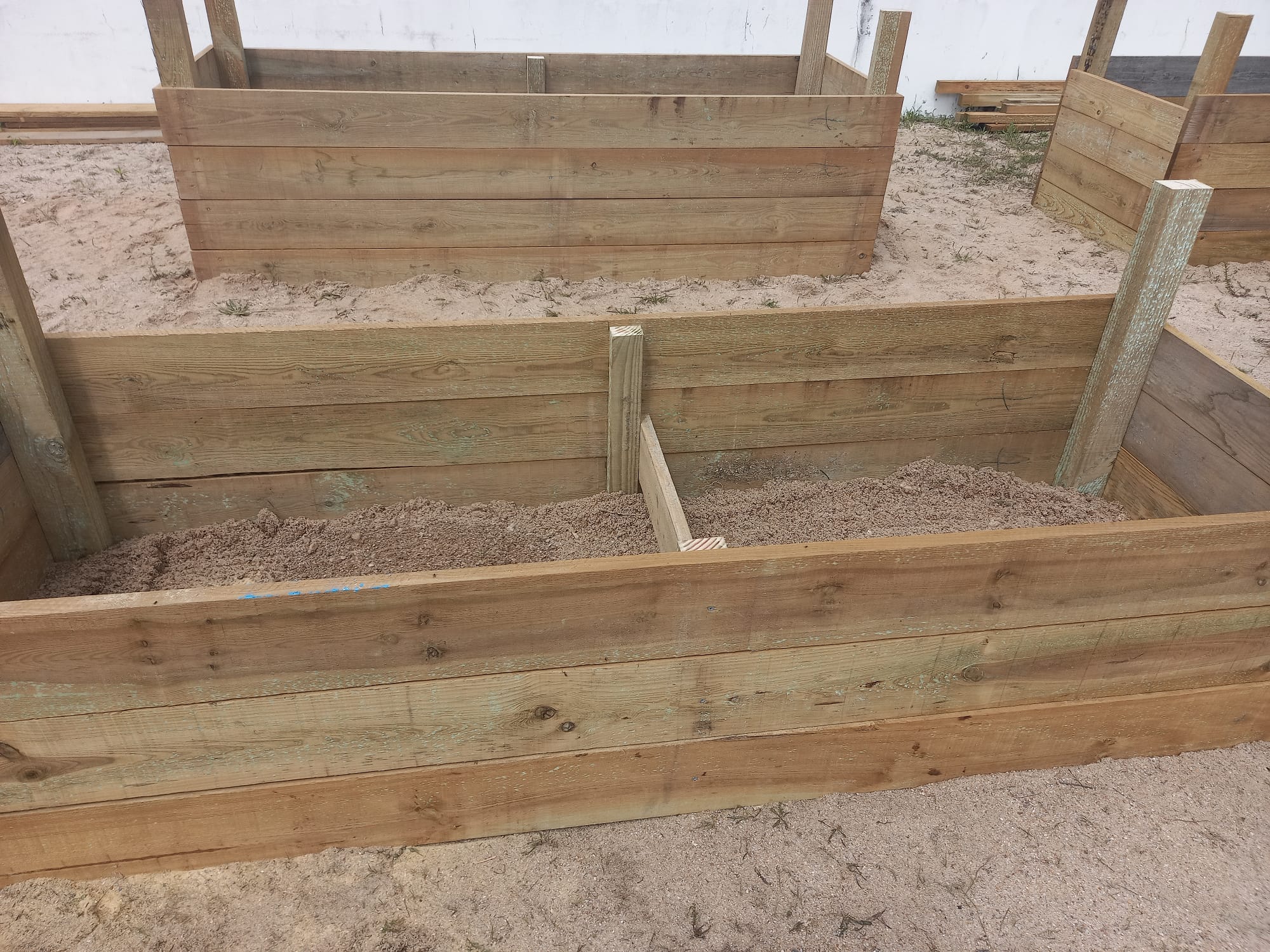 Canteiros concluídos.