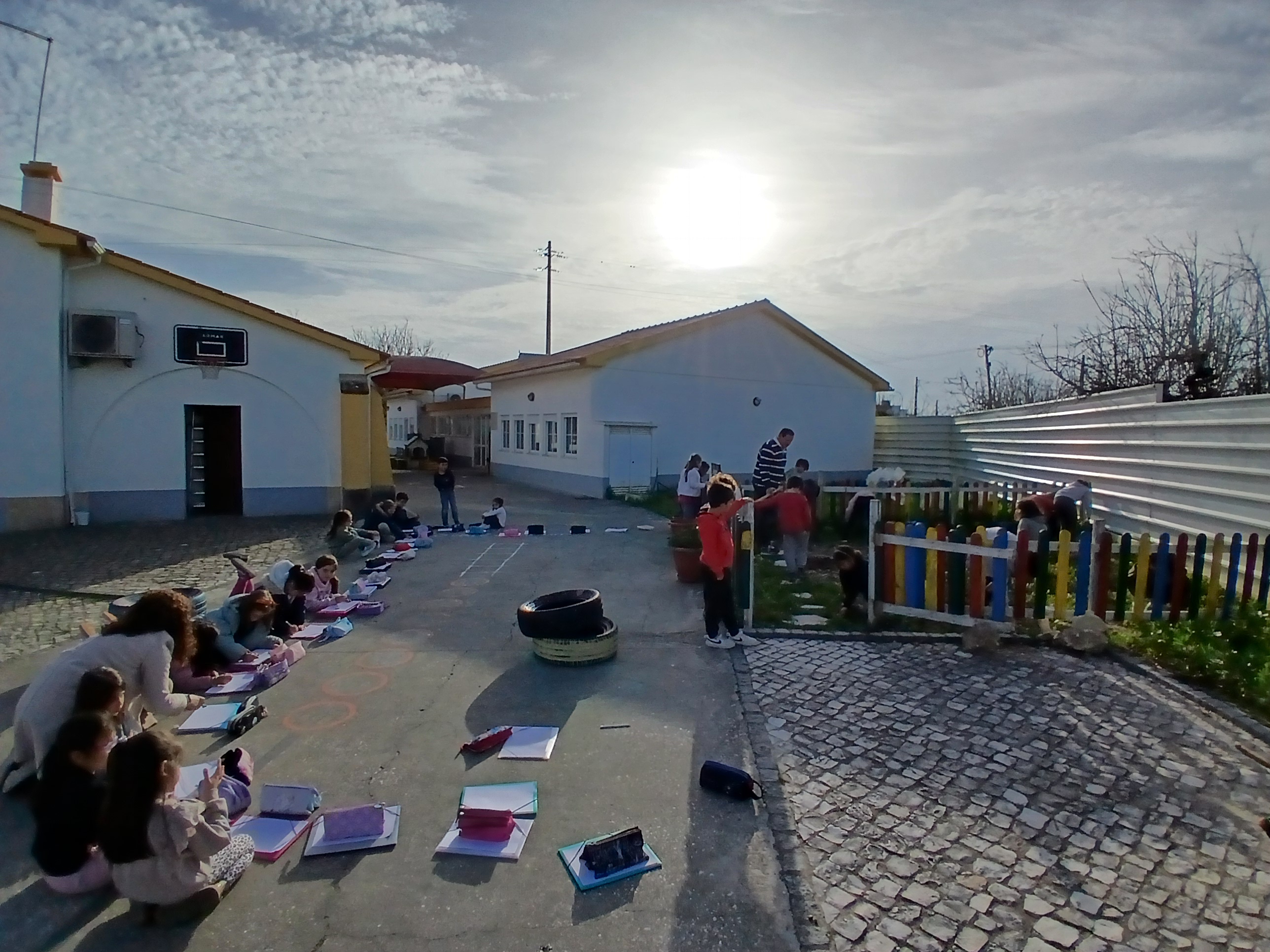 Em fevereiro foi dia de observar o crescimento, as formas, as cores dos alimentos plantados na Horta.