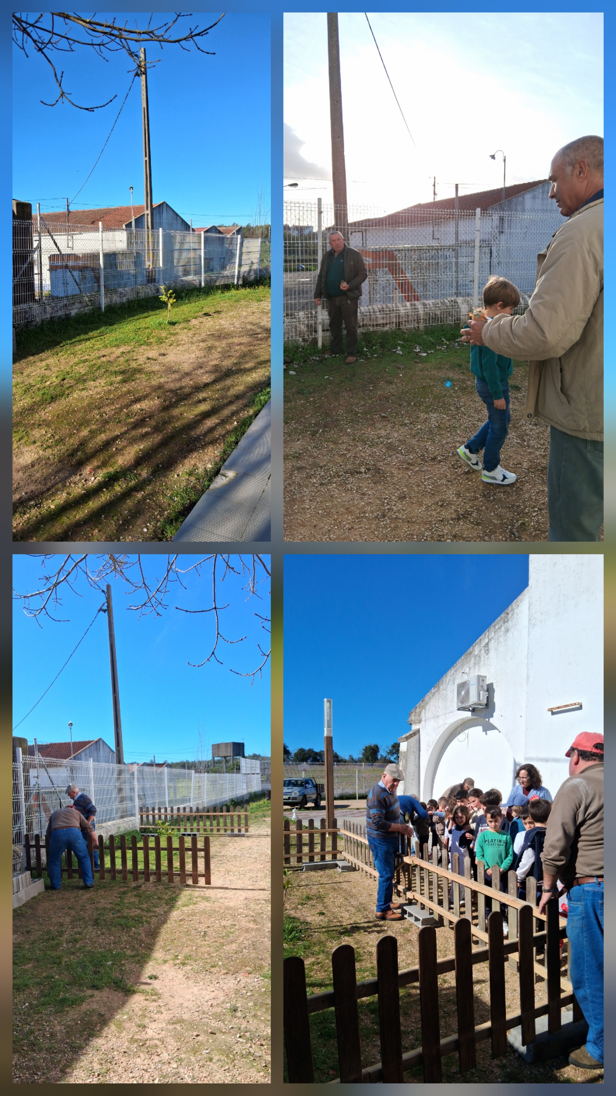 Projeção da horta no espaço escolar com o envolvimento da comunidade escolar e familiares.
